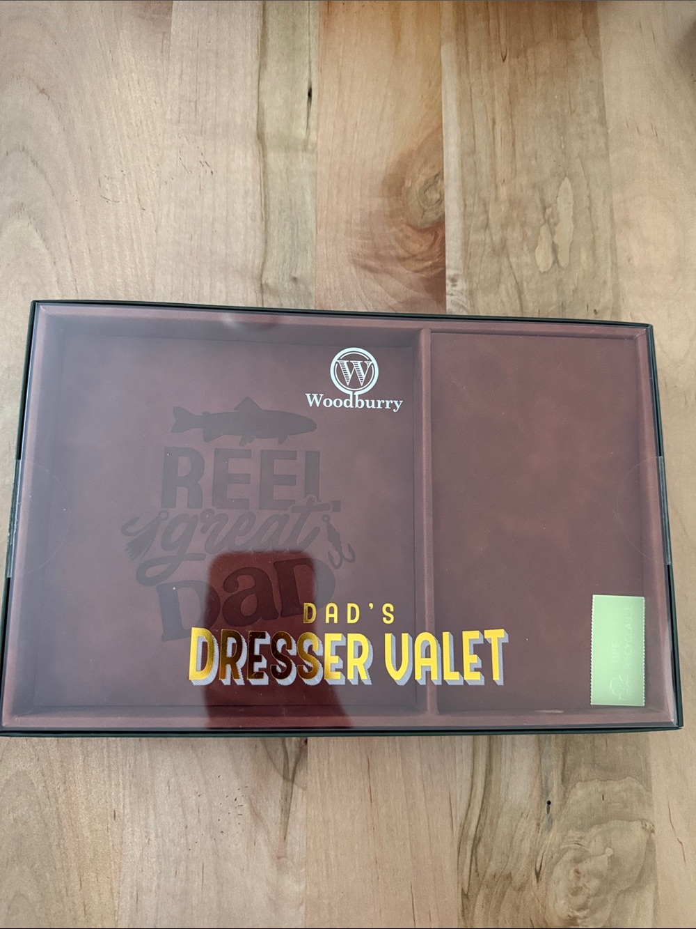 Dad's Dresser Valet - Brown Leather Organizer